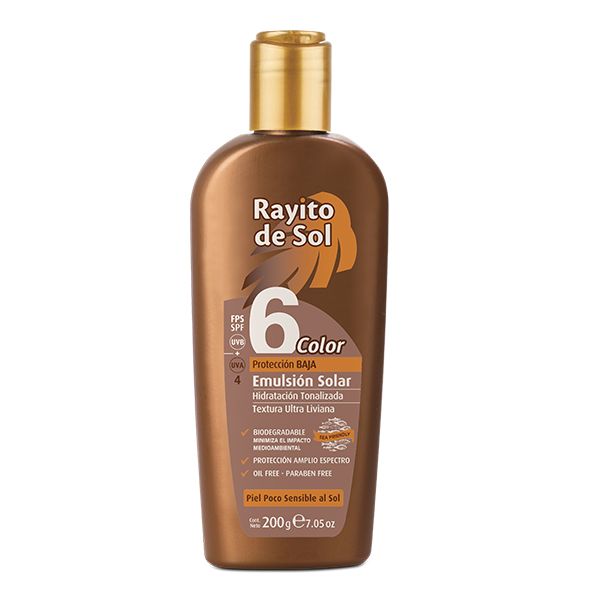 EMULSION SOLAR FPS 6 CON COLOR 200GR