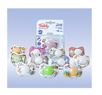 CHUPETE TEDDY DEC RED SILIC T1