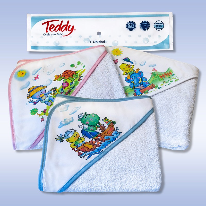 TOALLON TEDDY CON CAPUCHA