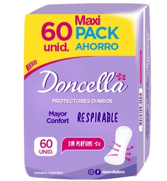 [23404] PROTECTOR DIARIO RESPIRABLE LILA S/DEO 60U (10)