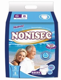 [41126] ROPA INTERIOR DESCARTABLE ADULTO GRANDE 8U (10)