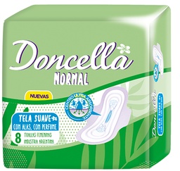 [21614] TOALLA NORMAL CON ALAS VERDE C/DEO 8U (50)