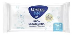 [7735] JAB GLIC VERITAS BEBE SIN PERFUME 120GR X3X120GRX12