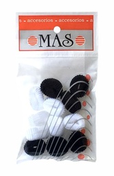[161] MAS GOMITAS BLANCAS Y NEGRAS X 12