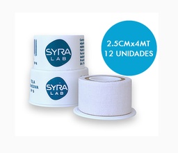 [10040040] TELA x 12 ADHESIVA 2.5CMx4MT